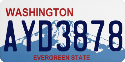 WA license plate AYD3878