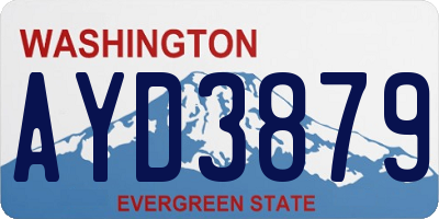 WA license plate AYD3879