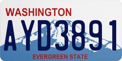 WA license plate AYD3891