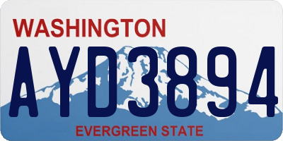 WA license plate AYD3894