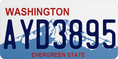 WA license plate AYD3895