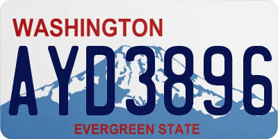 WA license plate AYD3896