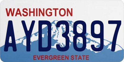 WA license plate AYD3897