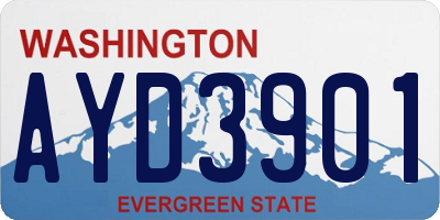 WA license plate AYD3901