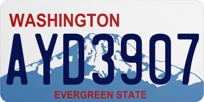 WA license plate AYD3907