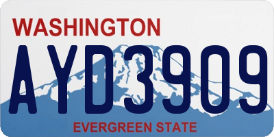 WA license plate AYD3909