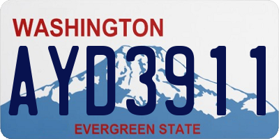 WA license plate AYD3911