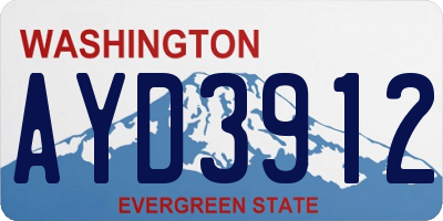 WA license plate AYD3912