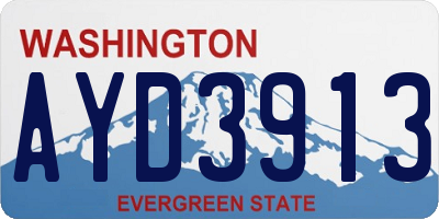 WA license plate AYD3913