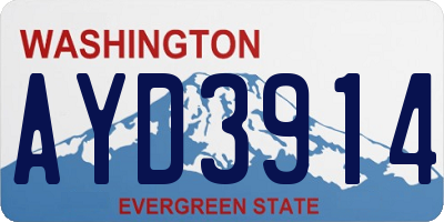 WA license plate AYD3914