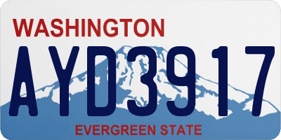 WA license plate AYD3917