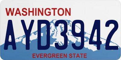 WA license plate AYD3942