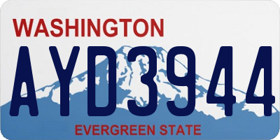 WA license plate AYD3944