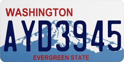 WA license plate AYD3945
