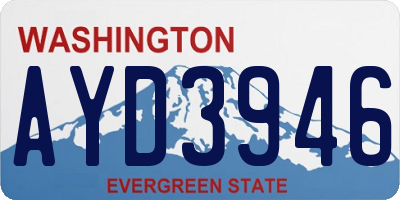 WA license plate AYD3946