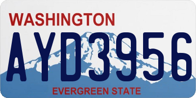 WA license plate AYD3956