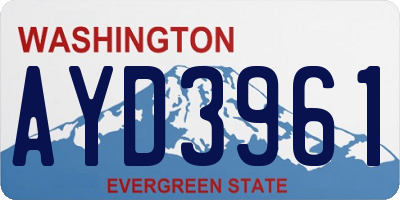 WA license plate AYD3961