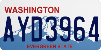 WA license plate AYD3964