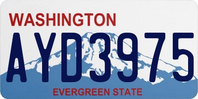 WA license plate AYD3975