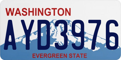 WA license plate AYD3976