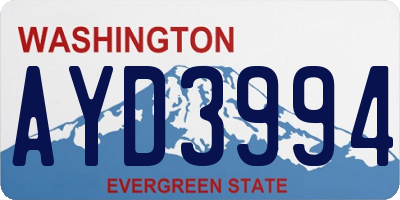 WA license plate AYD3994