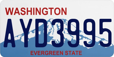 WA license plate AYD3995