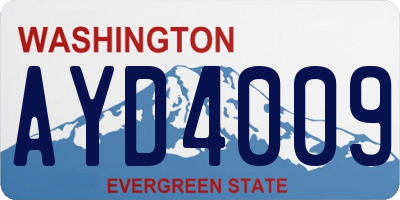 WA license plate AYD4009