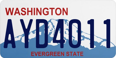 WA license plate AYD4011