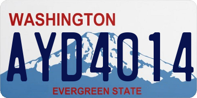 WA license plate AYD4014