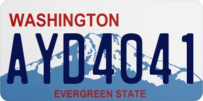 WA license plate AYD4041