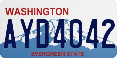 WA license plate AYD4042