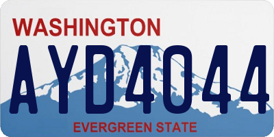 WA license plate AYD4044