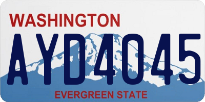 WA license plate AYD4045