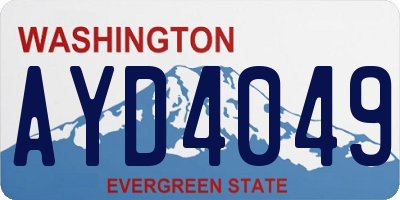 WA license plate AYD4049