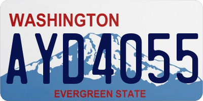 WA license plate AYD4055