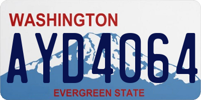 WA license plate AYD4064