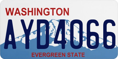 WA license plate AYD4066