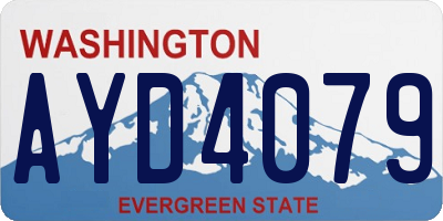 WA license plate AYD4079