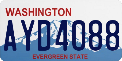WA license plate AYD4088