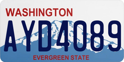 WA license plate AYD4089