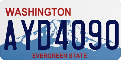 WA license plate AYD4090