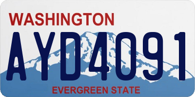 WA license plate AYD4091