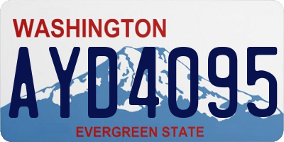 WA license plate AYD4095