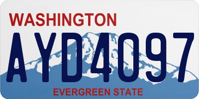 WA license plate AYD4097