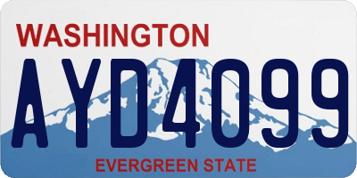 WA license plate AYD4099
