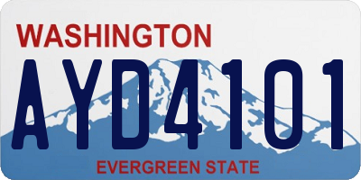 WA license plate AYD4101