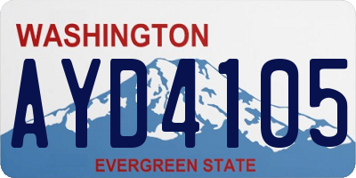 WA license plate AYD4105