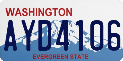 WA license plate AYD4106