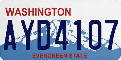 WA license plate AYD4107