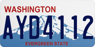 WA license plate AYD4112